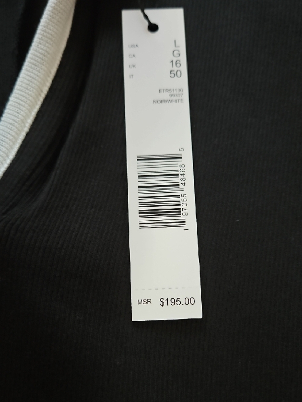 Elie Tahari Black Sleeveless Midi Dress with White Trim and a Lower Back Slit - Picture 5 of 11